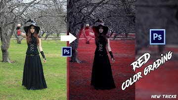 Red Theme Color Grading Effect In Adobe Photoshop cc*New Tricks*|Ehsan Official