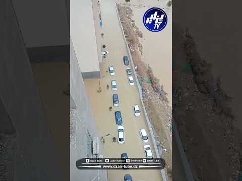 شاهد فيضانات عارمة بولاية غليزان و وفاة شخص جرفته السيول اليوم 