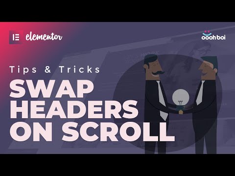 Swap headers on scroll in Elementor (PRO)