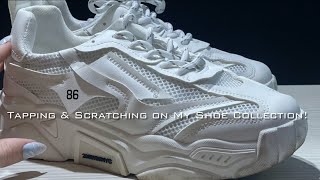 [Lofi ASMR] Tapping &amp; Scratching on My Shoes with Long Nails | Different materials and textures
