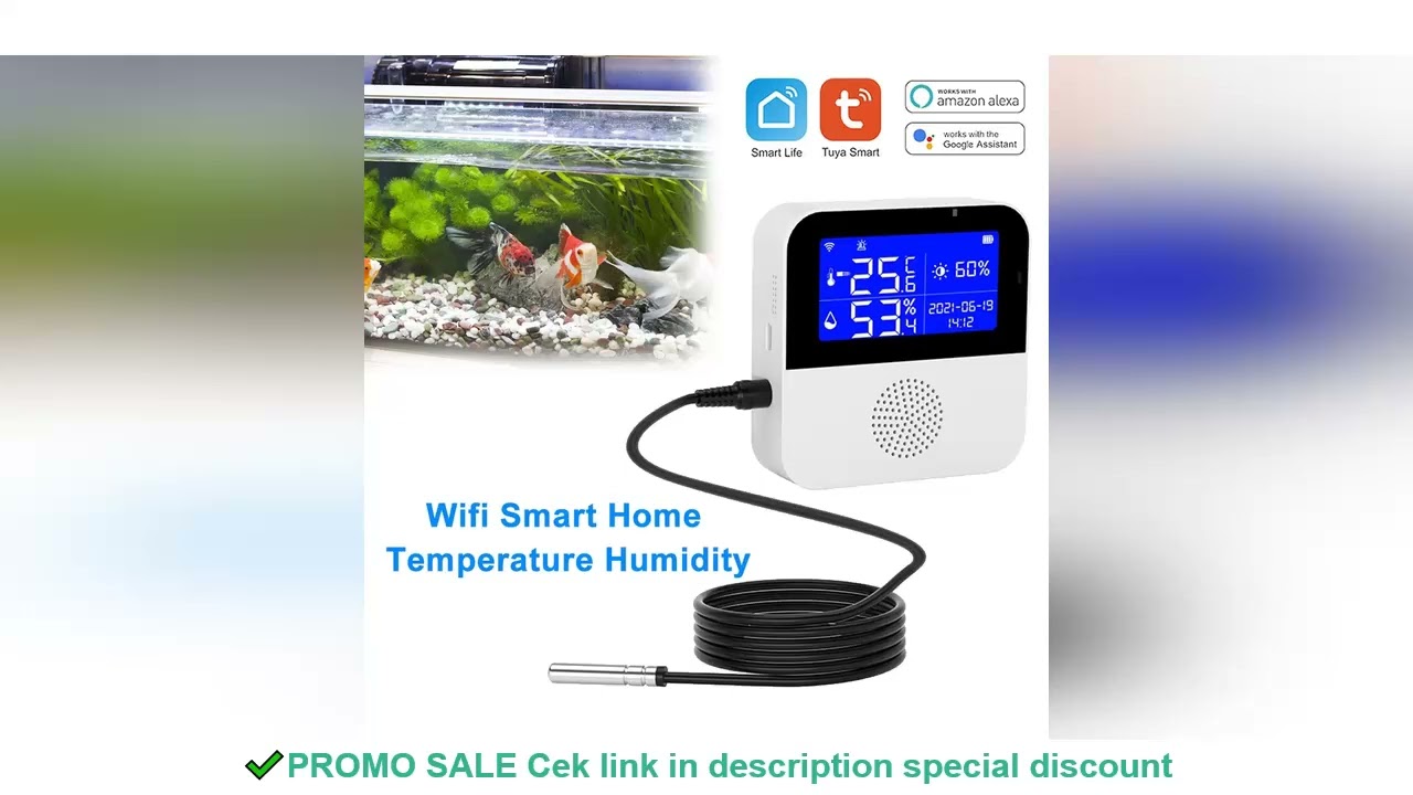 Tuya Wifi Temperature Humidity Sensor Smart Safety Home Indoor Outdoor Hygrometer Monitoring Detecto