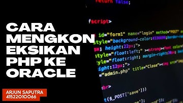 Cara mengkoneksikan PHP ke Oracle database