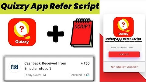 Quizzy App Refer Script | Quizzy App Unlimited Trick | Unlimited Refer Script |
