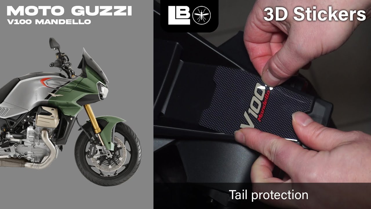 LabelBike® 3D STICKERS tail protection compatible with Moto Guzzi V100 Mandello Motorcycle