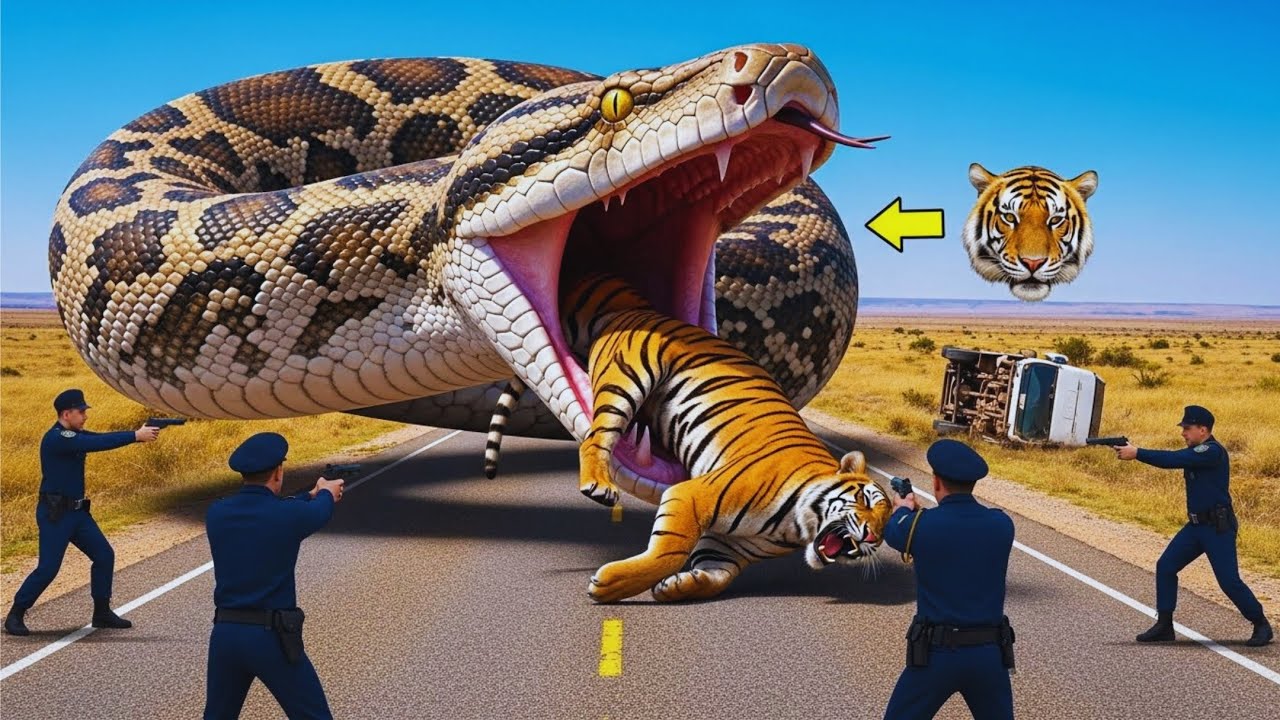 Тигр и Утка отразили САМУЮ БОЛЬШУЮ атаку питона, когда-либо зафиксированную🐍