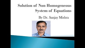 Solution of Non Homogeneous system of Equation Example 2
