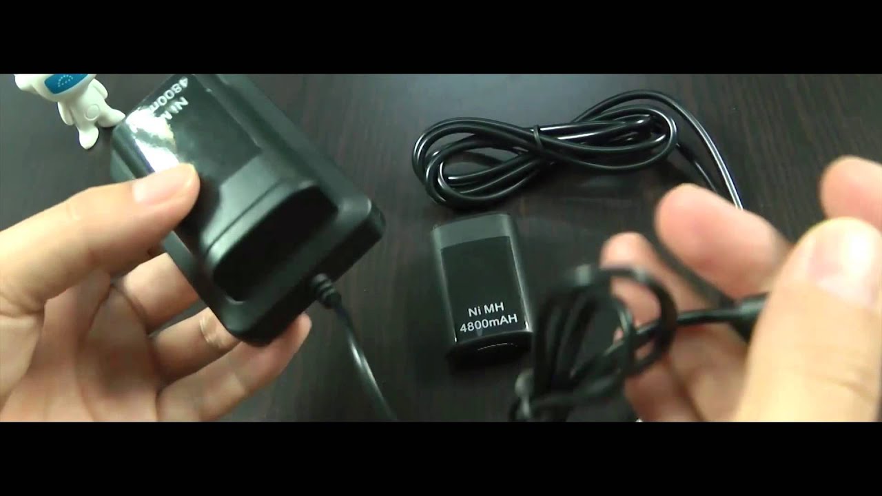 New 5-in-1 4800mAh Battery and Charger Station Dock for Xbox 360 Black