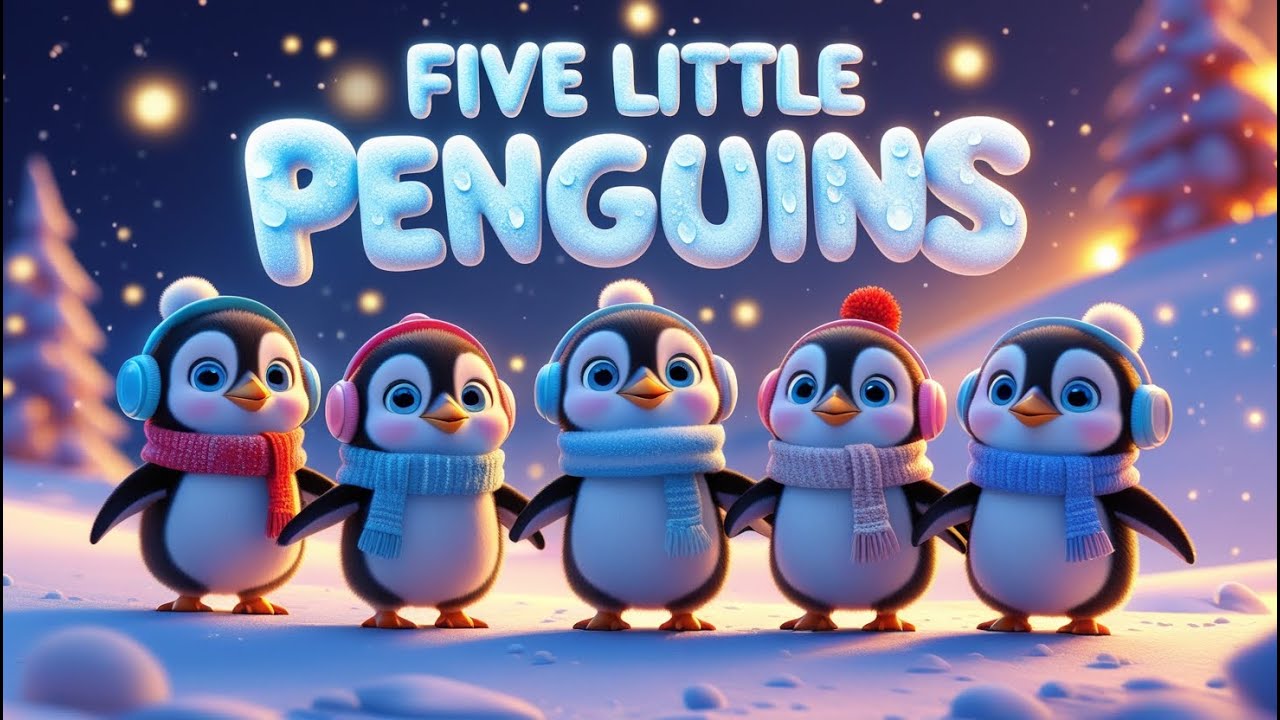 Five Little Penguins | Fun & Cute Winter Song for Kids | Kindergarten ...