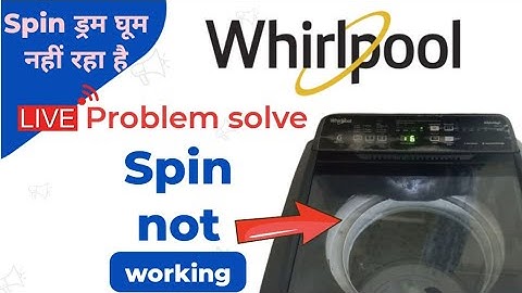 Whirlpool | Washing Machine | Spin not Working Problem | Part 1 | #RepairCity