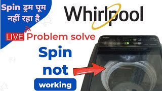 Whirlpool Washing Machine Spin Not Working Problem Part 1