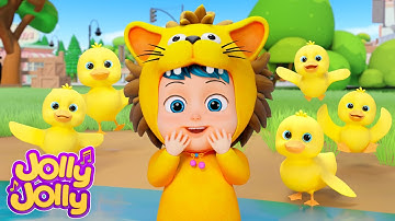 🦆Five little ducks🦆 + More - Animals Songs with Jolly Jolly - Learn and Play - Nursery Rhymes