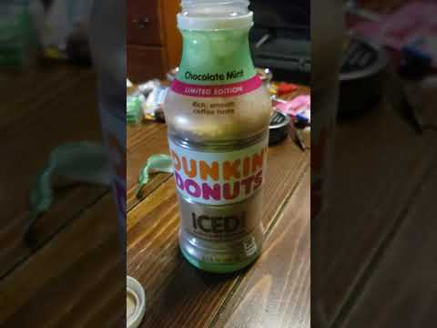 Reviewing Dunkin Donuts Chocolate Mint Iced Coffee. This video took a long time to update