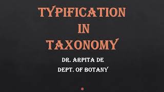Typification In Taxonomy, Type Method