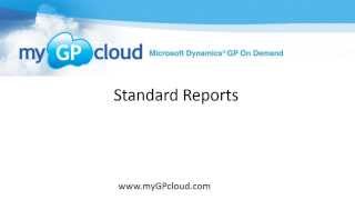 Dynamics GP Standard Reports on myGPcloud