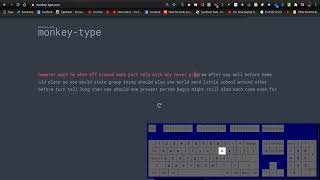 217wpm on monkey-type.com 15 second test