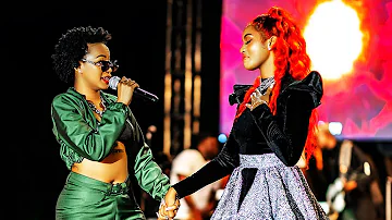 Finally Sheebah & Spice Diana meet on stage. No beef between them - Star Gal EP release