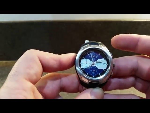 1998 Seiko V657-6120 chronograph watch - YouTube