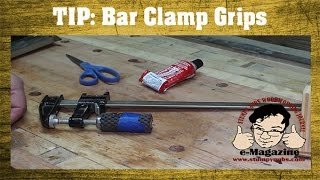 Woodworking Quick Tip #14- Bar clamp grips for old-timers!