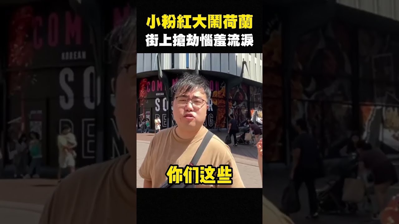 不准罵習近平，中國留學生崩潰，大鬧荷蘭，痛嗆中國人就是沒有投票資格 #shorts