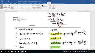 Geo Notes 2-6: Algebraic Proof