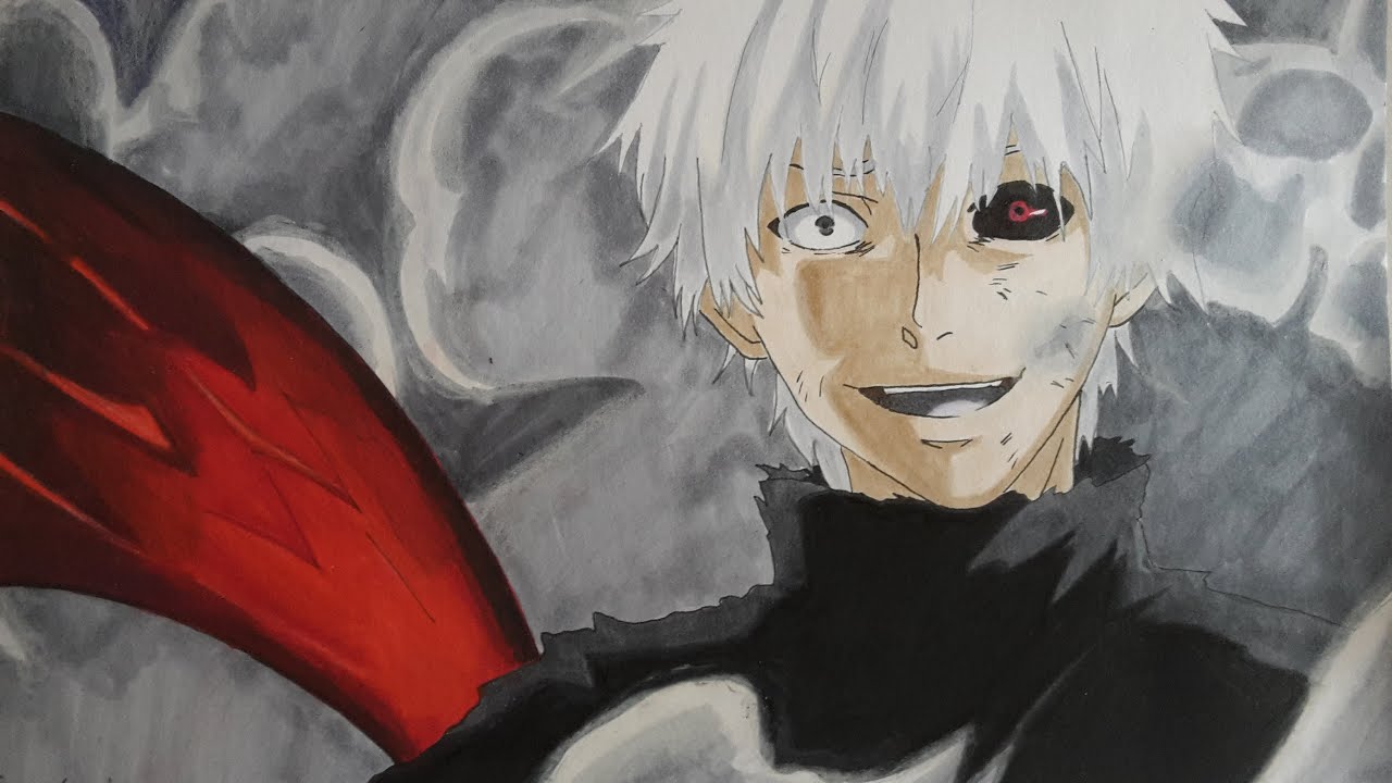 Speed Drawing Kaneki Ken (Tokyo Ghoul) YouTube