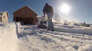 Snow Joe Cordless Electric Snow Blower In Heavy Snow