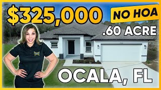 New Affordable AND Luxurious Home on OVER HALF ACRE in Ocala, FL! NO HOA | NO Carpet