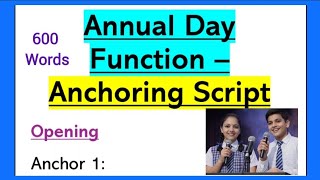 Anchoring Script for Annual Day Function in School in English 600 Words v5