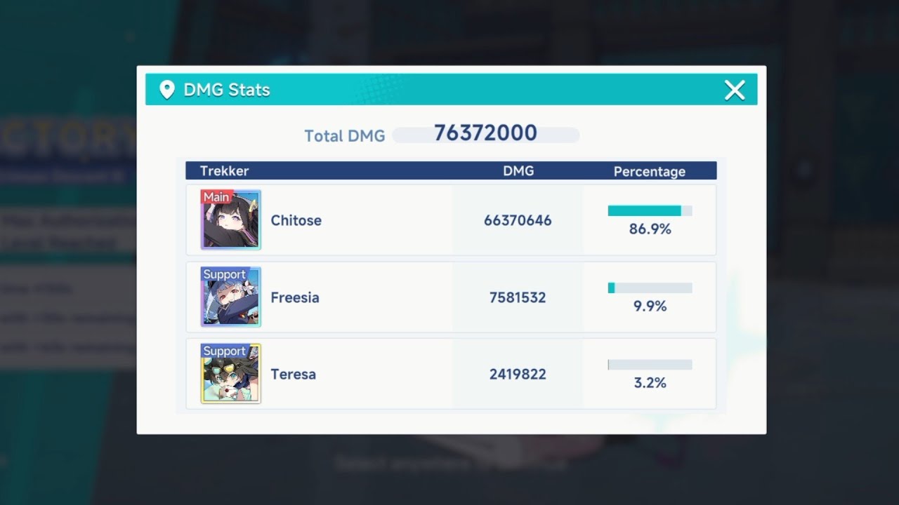 Stella Sora Battle Stage Arctic 3-4 Chitose Main + Team Build 