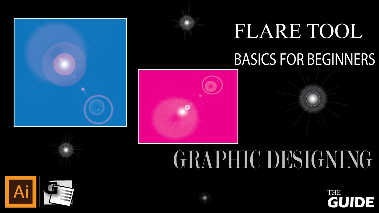 How to use flare tool in adobe illustrator YouTube
