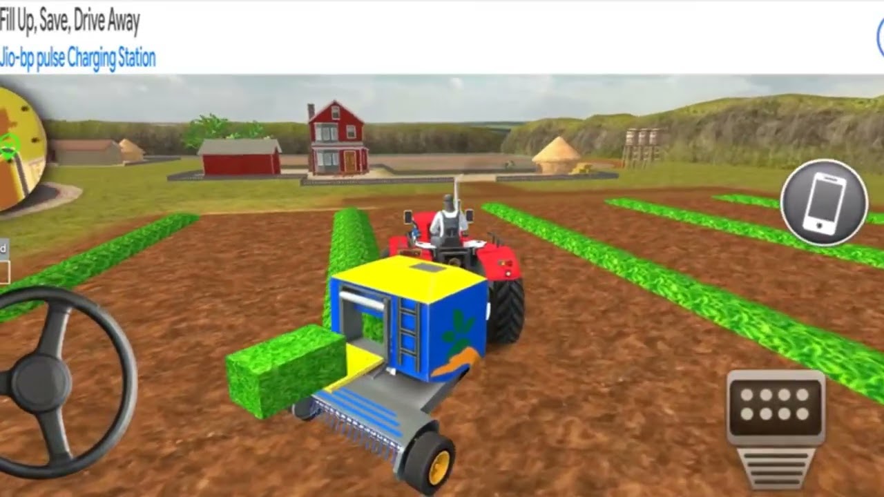 Tractor Farming Grass Cutting Simulator 2026 | Modified Tractor Game | Farming | Android Gameplay | 