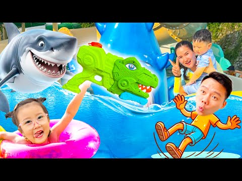 Changcady dẫn em Cam đi công viên nước, tìm thấy cá mập Tralalero Tralala