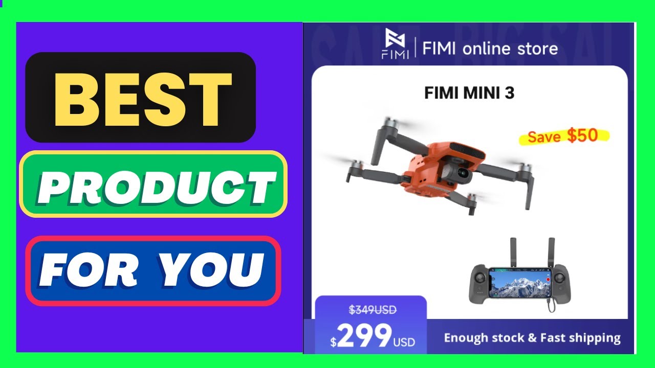 FIMI MINI 3 4K HDR Camera Drone, 3-Axis Gimbal Stabilization,