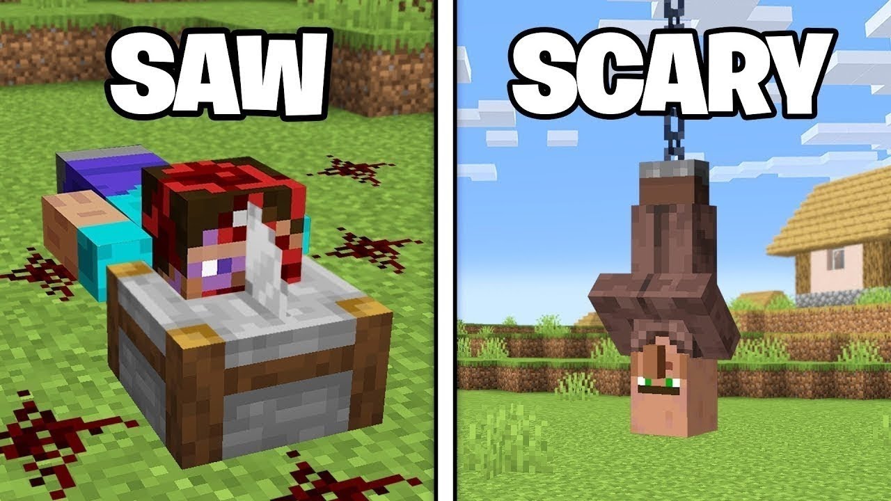 Minecraft top horror builds #minecraft