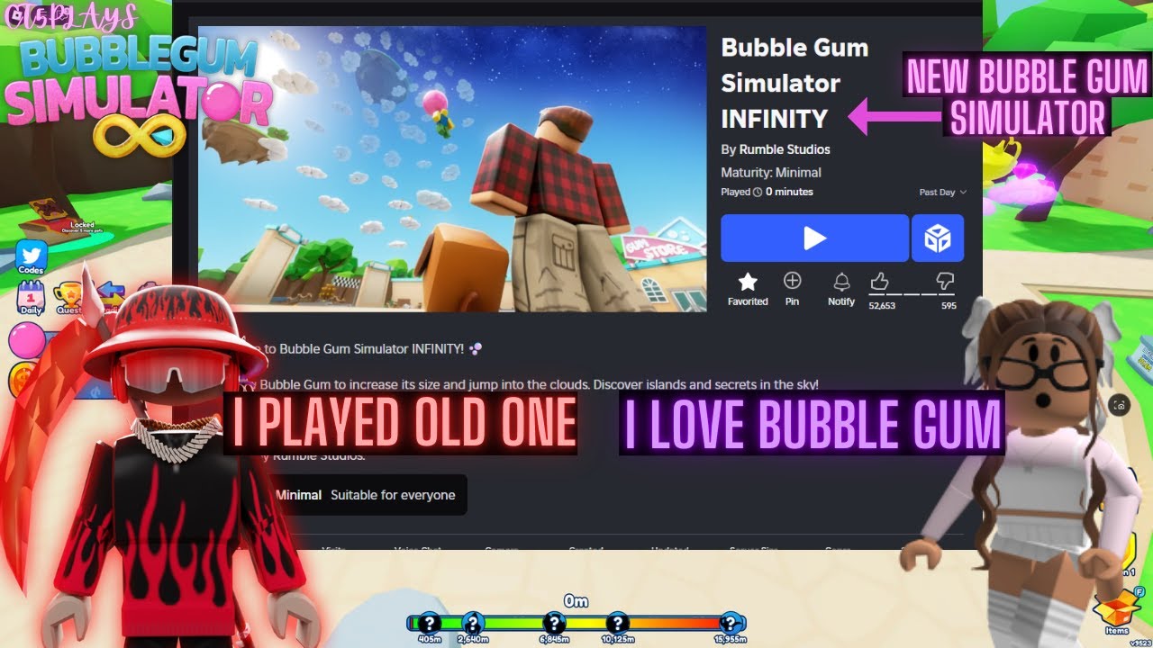 My First Time Playing New Bubble Gum Simulator Game (Roblox Bubble Gum Simulator INFINITY)