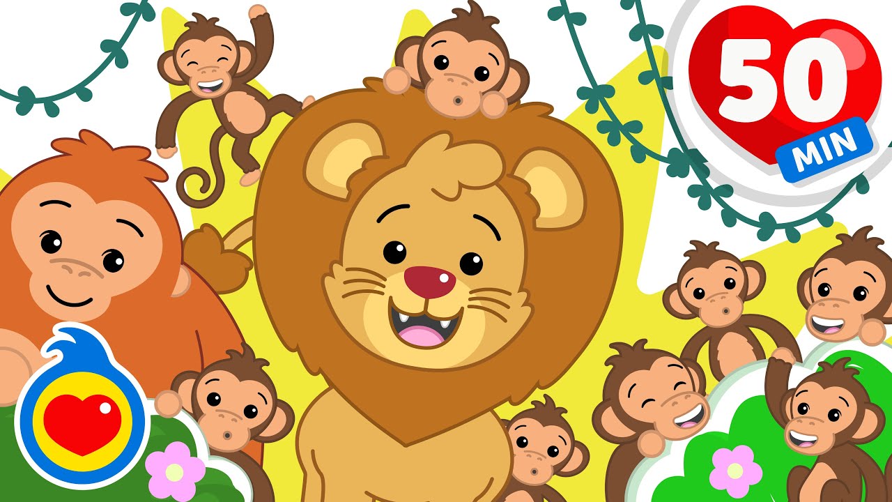 Voy En Busca De Un León 🦁🎶 Y Más Canciones Infantiles Sobre Animalitos (50 Min) | Plim Plim