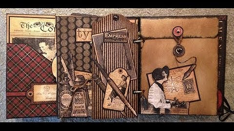 G 45 Communique Mixed Media Photo Album Journal Inside the Lamp Box