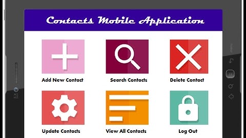 Contacts Mobile Application - CBSE ip Project for Class 12  (Java Netbeans and MySql)
