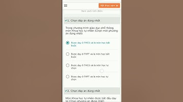 Đáp án 20 câu hỏi trắc nghiệm Môđun 1 ĐẠI TRÀ Môn KHTN THCS