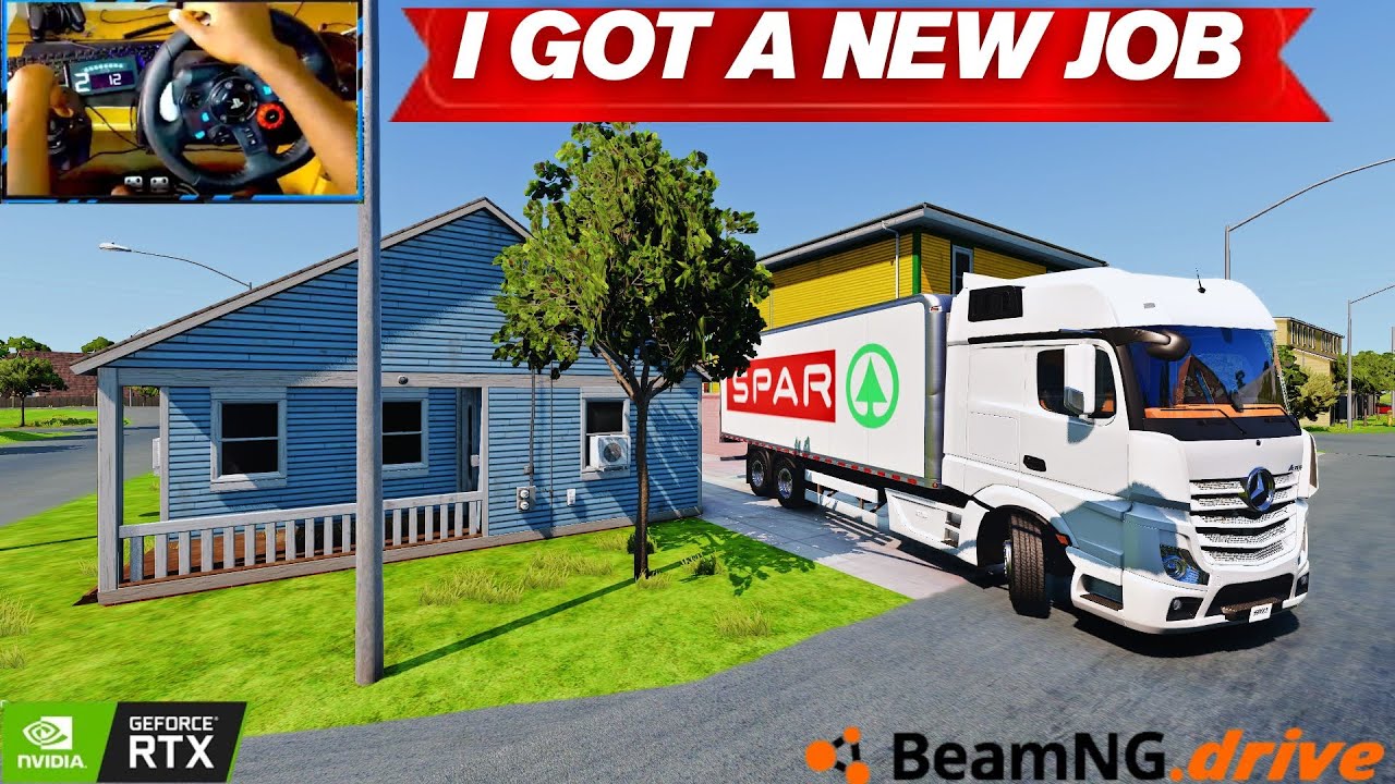 Я получил работу в Spar | BeamNG Mod Mercedes Benz Actros с моим VW Polo