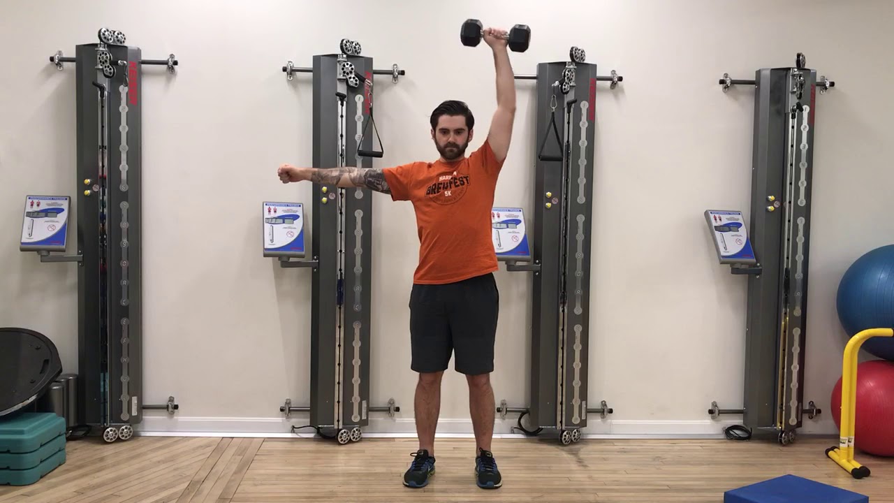 1 Arm DB Shoulder Press - YouTube