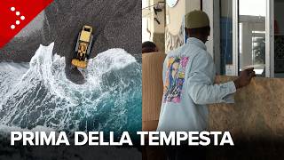 Sicily braces for a wave of severe weather. Bulldozers are building embankments around homes and ...