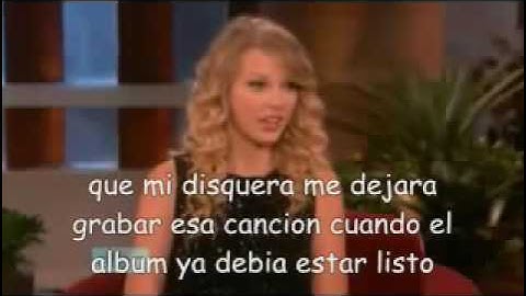 taylor swift en ellen hablando sobre joe jonas en español