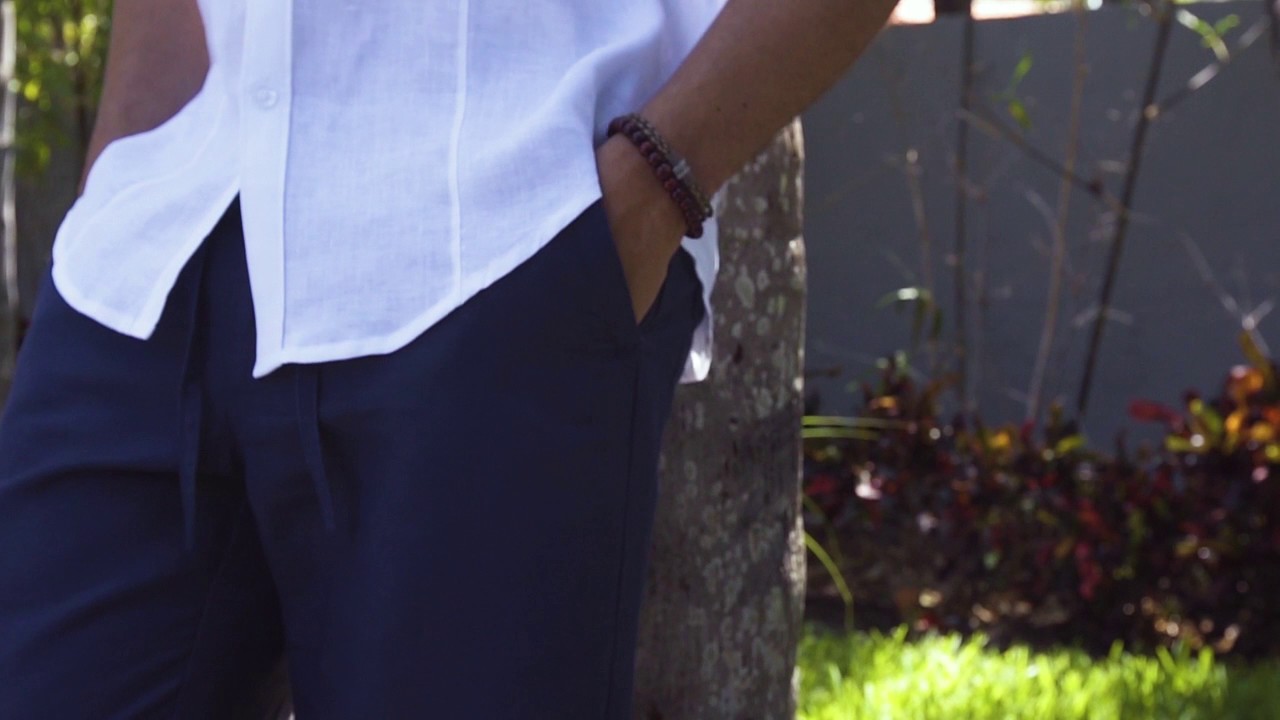 Cubavera 100% Linen Long Sleeve Tuck Shirt Bright White CUWS5059DS