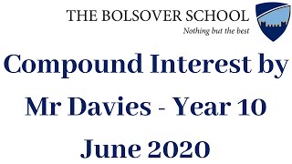 Compound Interest by Mr Davies - Year 10 | The Bolsover School
