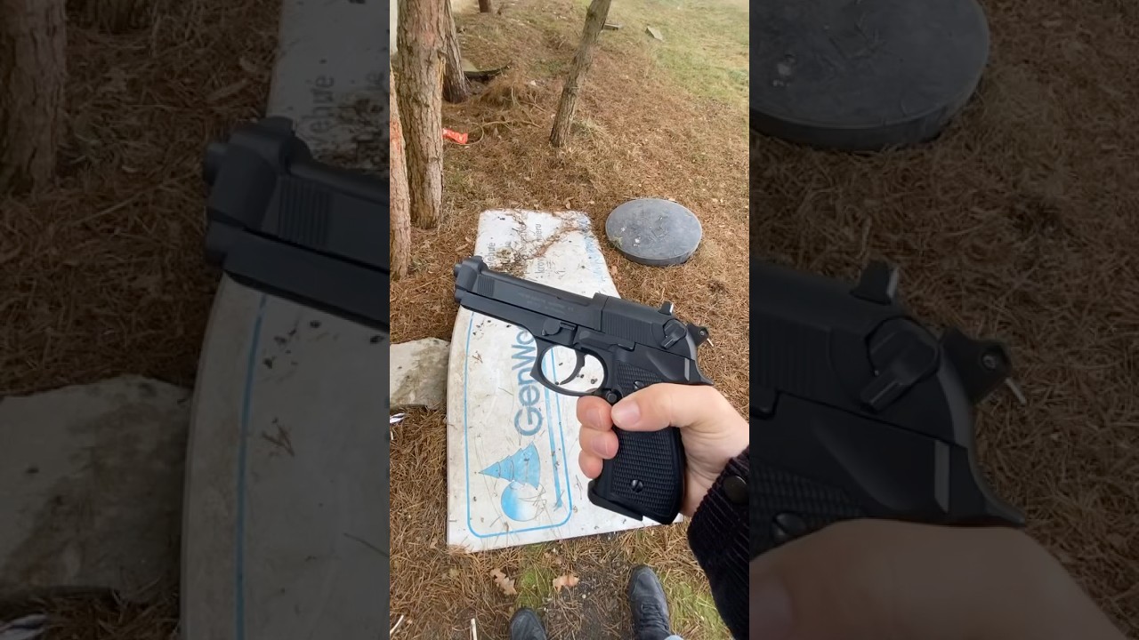 Beretta M92 FS CO2 shooting - 4,5mm exploding pellets