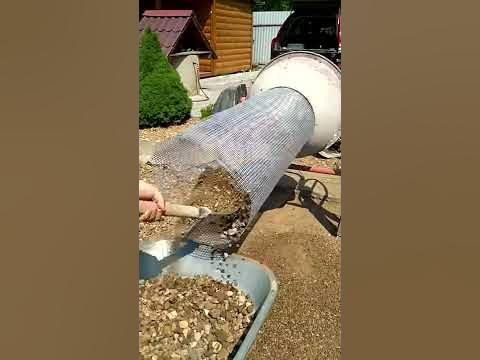 Как просеять щебень, пгс и песок - YouTube