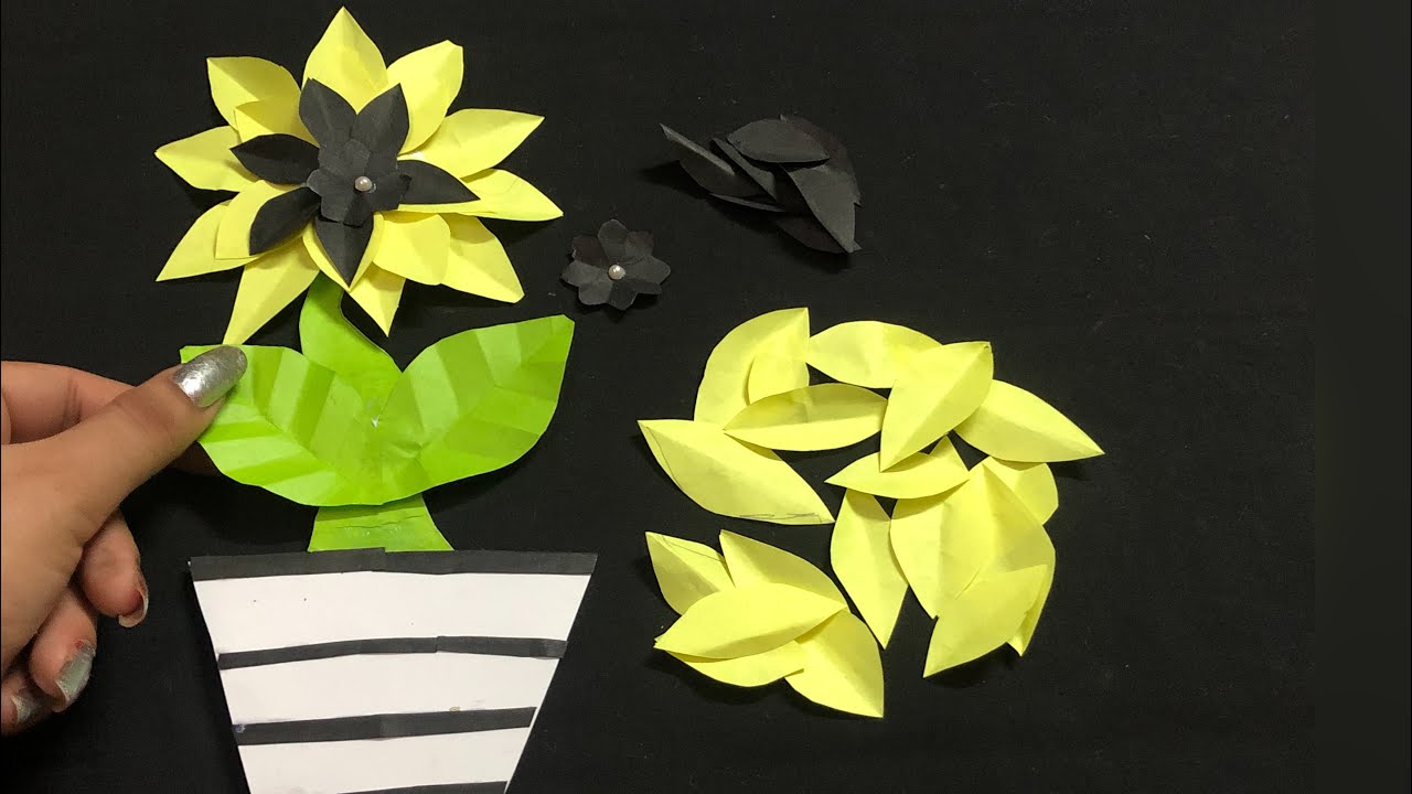Easy way to make beautiful crafts paper sunflower ideas /diy very easy