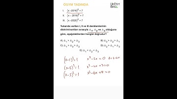 İkinci dereceden denklemler 🔥 zor soru basit çözüm. #matematik #yks #denklemler #ayt #ösym