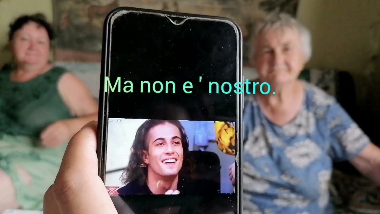 Russo nonna ha visto Damiano David /Русская бабушка увидела Дамиано Давида